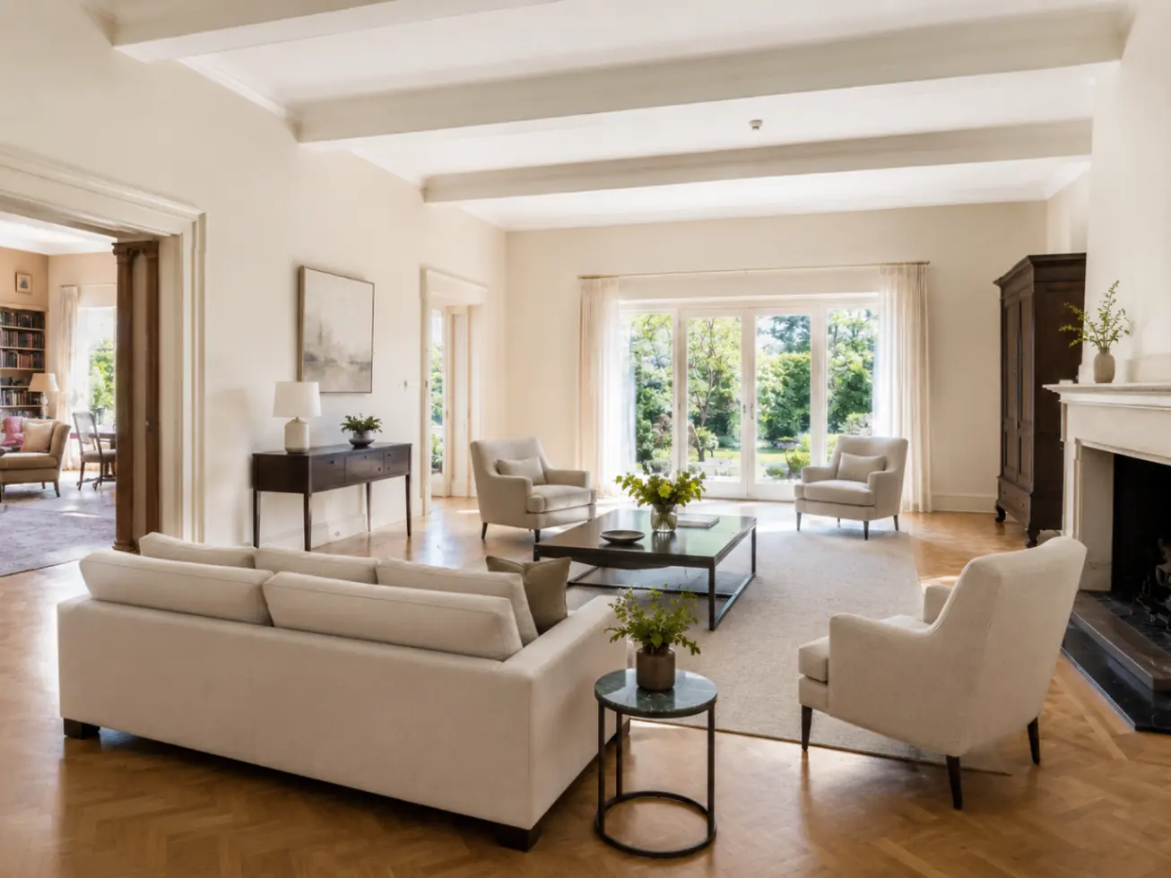 Verkoopklaar gemaakte luxe woonkamer